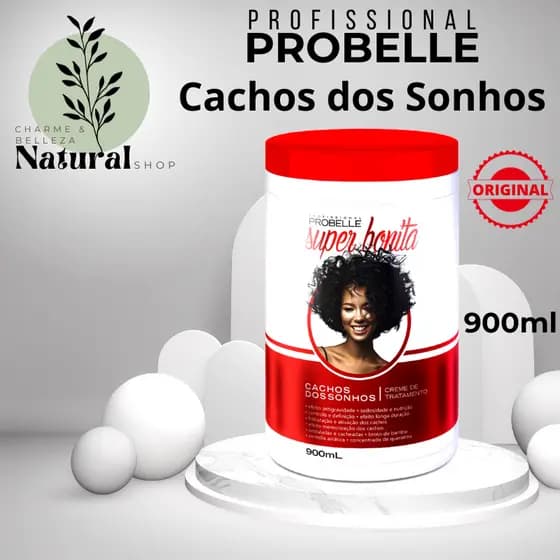 Creme de Tratamento Capilar Para Cachos Linha Super Bonita - PROBELLE - 900mL