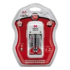 Carregador de Pilhas AA/AAA + 2 pilhas MOX MO-CP31
