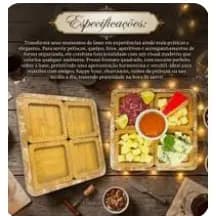 Conjunto 4 Petisqueira Quadrada Madeira Natural Design Elegante Multifuncional Organizador Snacks Aperitivos Pratico
