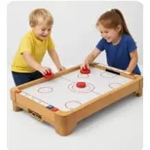 Mini Mesa Hockey Infantil Jogo Ar Portatil Com Ventilador Eletrico