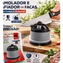 Amolador Afiador Facas Canivetes Tesouras Ventosa Fixacao Segura Rápido