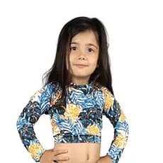 Cropped Manga Longa Proteção Uv Infantil Grappin