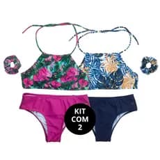 Kit Promocional 2 Biquinis Juvenis Infantis Moda Praia Grappin