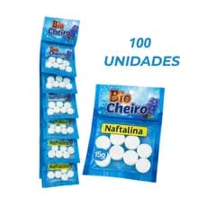 Naftalina Cartela 100 Unidades Antimofo e Antiodor Desinfetante Anti Insetos Baratas Traças
