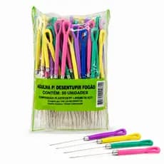 Kit 50 Agulhas para Limpeza de Boca de Fogão - Desentupidor Fino e Resistente - Manual Prática