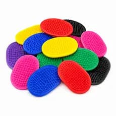 Kit 48 Escova Pata Pata Oval Coloridas De Bolso Para Barbearia Salão Revenda 12 a 48 Unidades