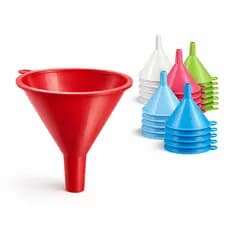 Kit 12 Funil de Plástico 10cm Multiuso Para Cozinha Garrafa Óleo Combustível Líquidos Não Transborda