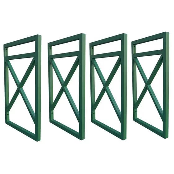 Quatro Suportes Estilo Industrial P/prateleiras 20cm Profundidade Verde