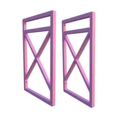 Suporte Nicho Prateleira Estilo Industrial Parede Rosa 2 Unidades