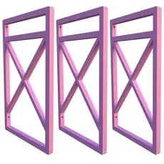 Suporte Para Prateleira Estilo Industrial 03 Un. Cor Disponível Rosa