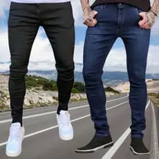 Kit 2 Jeans Masculino Zíper Lycra Jeans Stretch Fabricantes Preços Especiais Venda Direta