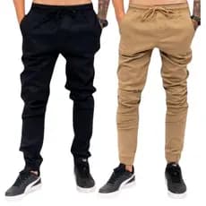 Kit 2 Calça Jogger Masculina Jeans Adulto Slim Moda Direto Da Fábrica Joger Academia Com Punho Novidade