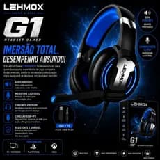 Fone gamer USB com microfone para PC ,Notebook,console