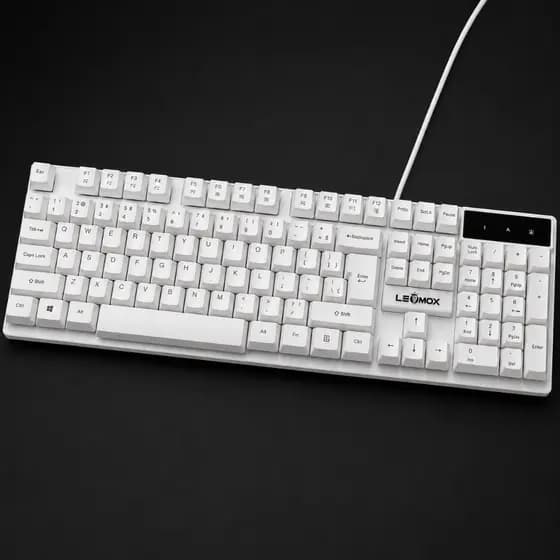 Teclado gamer silencioso para jogos semi mecanico azul com RGB