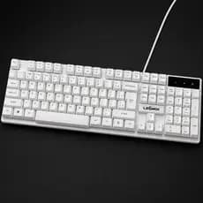 Teclado gamer silencioso para jogos semi mecanico azul com RGB