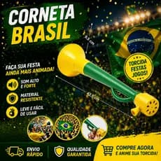 kit com 1,3,6  corneta vuvuzela potente barulhenta torcida festas 42,5  cm