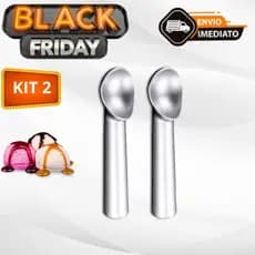 Kit 2 Colher Sorvete Pegador Alumínio Concha Profissional Envio Imediato