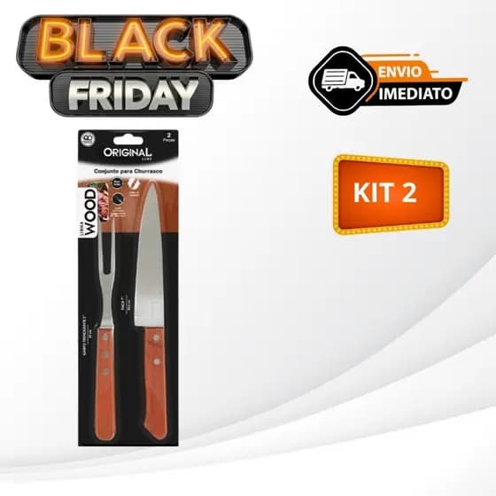 KIT DE FACAS DE CHURRASCO INOX