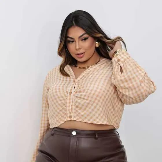 CAMISA XADREZ, FESTA JUNINA , XADREZ, PLUS SIZE, CROPPED XADREZ, CAMISA PLUS