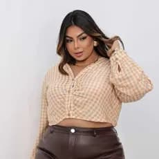 CAMISA XADREZ, FESTA JUNINA , XADREZ, PLUS SIZE, CROPPED XADREZ, CAMISA PLUS