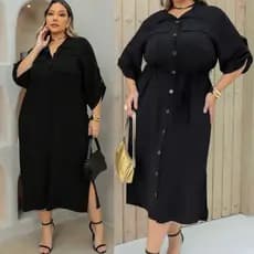 Chemise Camisão longa Plus size Femenino