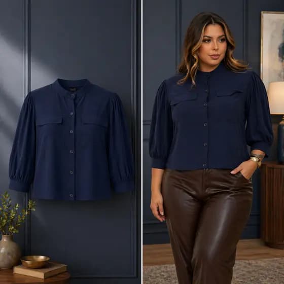 Camisa Feminina Social Lisa Elegante com Botões – Estilo Clássico
