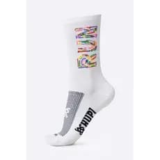 Meia Hupi Run Colors Branca – Corrida, Ciclismo e Multi Esportes - Meia de Poliamida