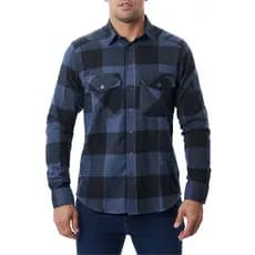 Camisa Flanela Invictus Grid - Azul
