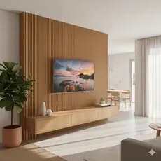 Placas Ripadas de Parede em MDF Autocolante - Envio Imediato - Premiun Casa Decoração