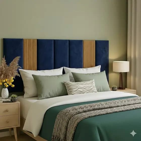 Cabeceira Modular + Painel Ripado MDF | Kit 12 Peças para Cama Box Casal, Queen e King