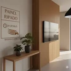 Revestimentos Placas de Ripados Painel Decorativo MDF 45x11cm Casa Parede Luxo Moderno