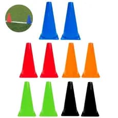 10x Mini Cone Esportivo Agilidade Treino 23cm Sinalização