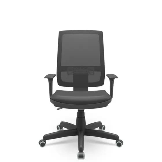 Cadeira Brizza Regulavel PP Backplax Plaxmetal Ergonômica Garantia Longa NR17 Rodizios Anti-risco