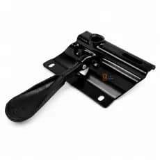 Flange Mecanismo Fixo Para Cadeira Escritório Secretária 12,5x12,5 Aço Plaxmetal Preto