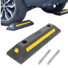 Limitador Vaga Estacionamento Bate Roda Garagem 54cm Segregador Refletivo Sinalização Resistente Fixação Bucha Premium