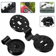 Presilha Agroclip Kit 100 Pçs Fixador Tela Sombrite Rede Proteção Sombreamento Estufa Jardim Horta Plástico Fixador