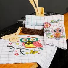 Kit 10 Panos de Prato Copa Bom Estampados 100% Algodão 40x60 cm Sortidos