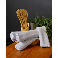 Pano de Prato Cozinha Liso Branco Sem Estampa Com Bainha 40x 60cm Atacado