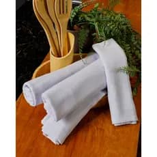 Kit 50 Panos de Copa e Prato Branco  sem Estampa Liso Bainha Larga 40x60 cm