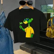 Cropped Feminino Estampa Brasil Seleção Brasileira T-shirt Gola Redonda Manga Curta Copa do mundo