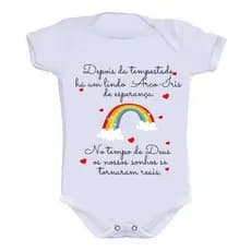 Body Bebê Personalizado Divertido Bebê Lindo Arco Íris