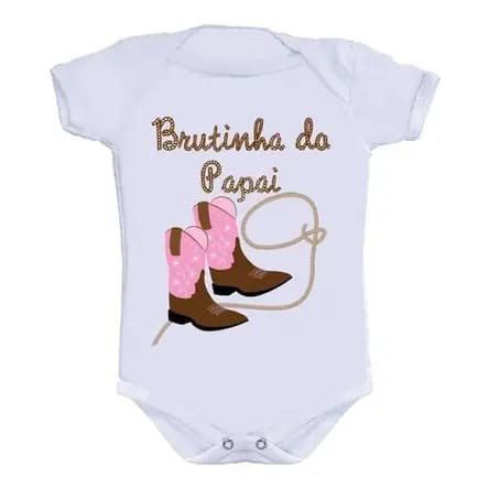 Body Bebê Personalizado Divertido Brutinha Do Papai