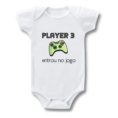 Body Bebê Player 3 Entrou No Jogo Gamer Personalizado