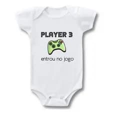 Body Bebê Player 3 Entrou No Jogo Gamer Personalizado