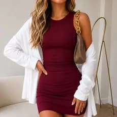 Vestido Feminino Curto Regata Estilo Zara Duplo Forrado Premium