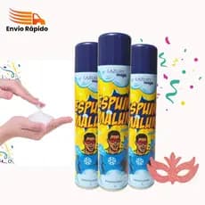 Espuma Carnaval Neve Artificial Folia Festa Bloquinho De Rua Maluca Atoxico 400 Ml Kit 2-3-6-10