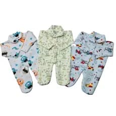 Macacão Pijama Bebê Soft Estampado - Macio e Quentinho  KIT COM 3