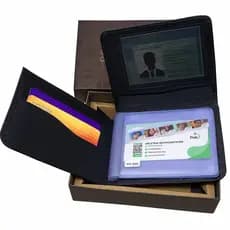 Carteira Masculina Couro Legítimo 100% Modelo em L com Porta Moedas Cartões e Documentos8