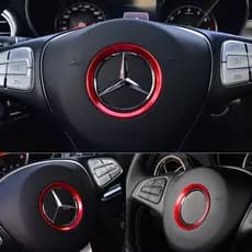 Adesivo Decorativo Com Anel De Volante Para Mercedes-Benz W212 W246 W204 C117 W166 X204 A B C E S Classe GLC