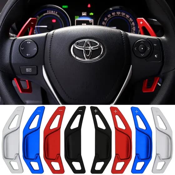 Toyota Corolla 2015-2019, Hilux Yaris 2018-2026 Volante do carro extensão de mudança de remo adesivos dsg acessórios